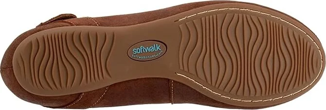 SoftWalk Sydney Women's Flat Shoes Brown Suede : 7.5 W (D), Leather/Polyester/Rubber - Image 3