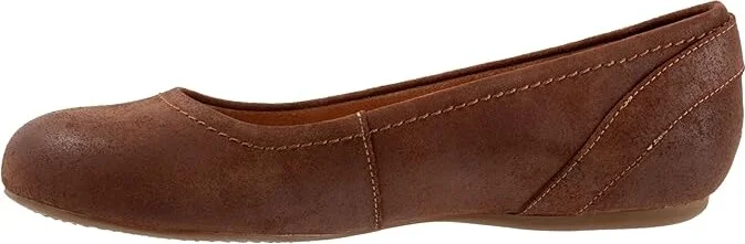 SoftWalk Sydney Women's Flat Shoes Brown Suede : 7.5 W (D), Leather/Polyester/Rubber - Image 6