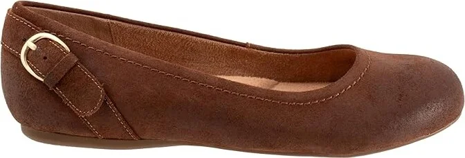 SoftWalk Sydney Women's Flat Shoes Brown Suede : 7.5 W (D), Leather/Polyester/Rubber - Image 7