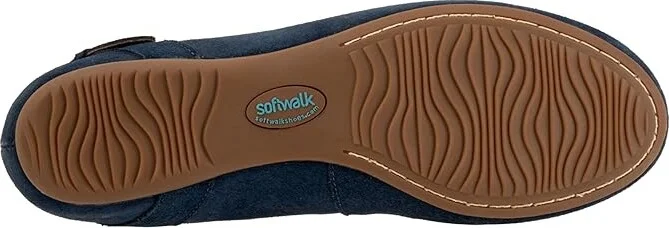 SoftWalk Sydney Women's Flat Shoes Navy Suede : 9.5 N (A), Leather/Polyester/Rubber - Image 3
