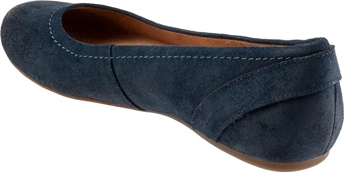 SoftWalk Sydney Women's Flat Shoes Navy Suede : 9.5 N (A), Leather/Polyester/Rubber - Image 4