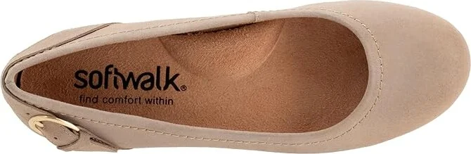 SoftWalk Sydney Women's Flat Shoes Taupe Suede : 11 N (A), Leather/Polyester/Rubber - Image 2