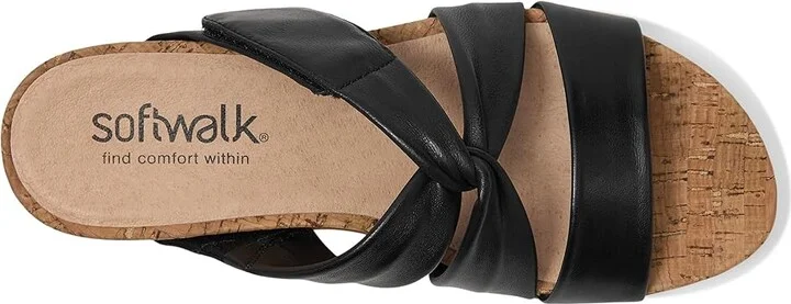 SoftWalk Tallulah Women's Sandals Black : 8.5 M (B), Leather - Image 2