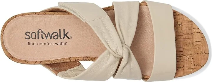 SoftWalk Tallulah Women's Sandals Ivory : 7.5 W (D), Leather - Image 2