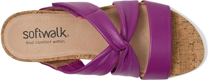 SoftWalk Tallulah Women's Sandals Magenta : 6 M (B), Leather - Image 2