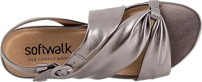 SoftWalk Tieli Women's Shoes Pewter Metallic : 7.5 W (D) - Image 2