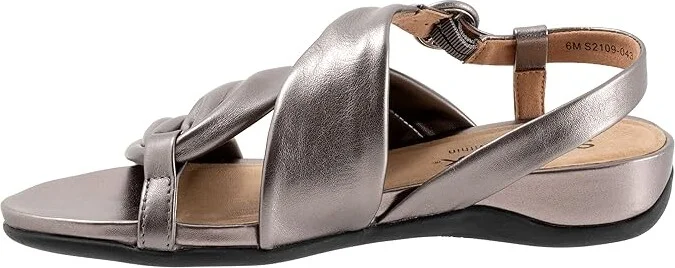 SoftWalk Tieli Women's Shoes Pewter Metallic : 7.5 W (D) - Image 6