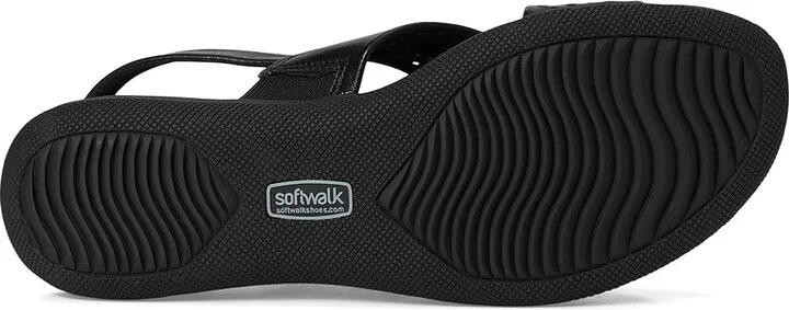 SoftWalk Tillman Sling Perf Women's Sandals Black : 8.5 M (B), Leather/Rubber - Image 3