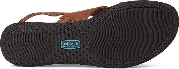 SoftWalk Tillman Sling Perf Women's Sandals Luggage : 12 M (B), Leather/Rubber - Image 3