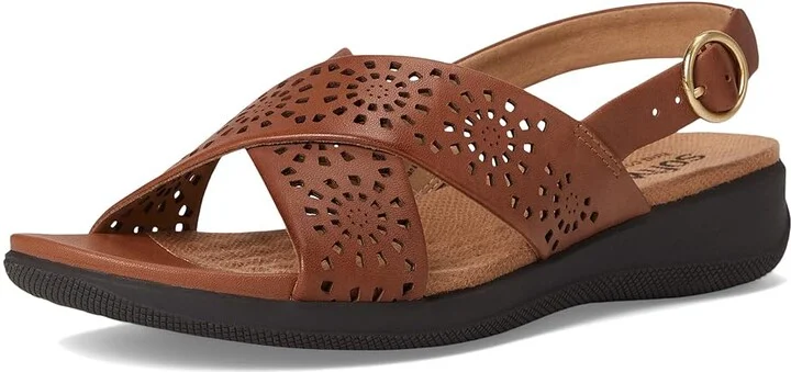 SoftWalk Tillman Sling Perf Women's Sandals Luggage : 12 M (B), Leather/Rubber - Image 5