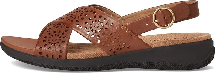 SoftWalk Tillman Sling Perf Women's Sandals Luggage : 12 M (B), Leather/Rubber - Image 6
