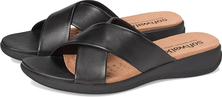 SoftWalk Tillman Women's Shoes Black Soft Nappa Leather : 8.5 N (AA)