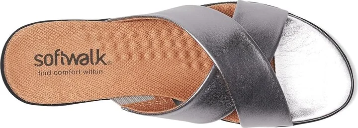 SoftWalk Tillman Women's Shoes Pewter Soft Nappa Leather : 7 N (AA) - Image 3