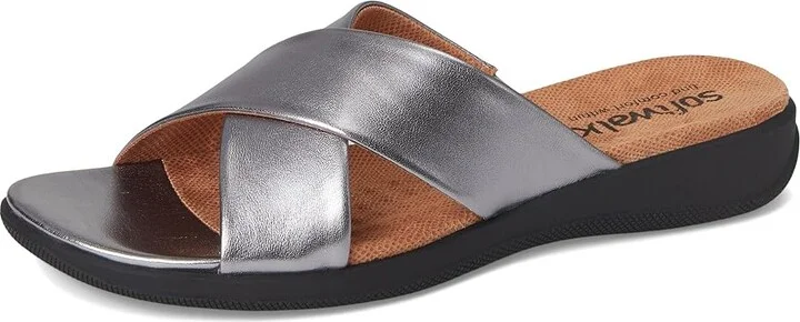 SoftWalk Tillman Women's Shoes Pewter Soft Nappa Leather : 7 N (AA) - Image 6