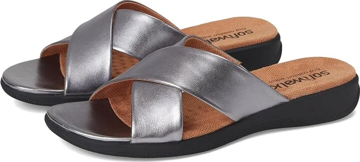 SoftWalk Tillman Women's Shoes Pewter Soft Nappa Leather : 7 N (AA)