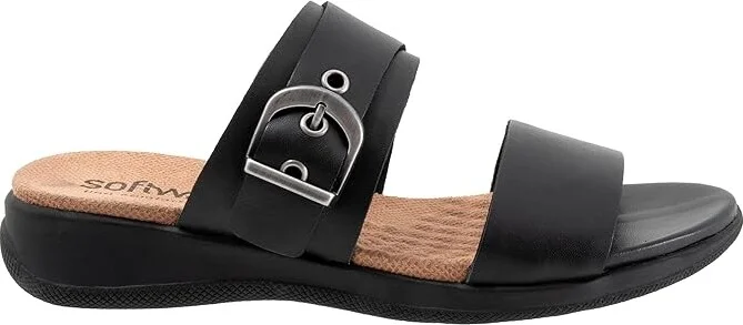 SoftWalk Toki Women's Sandals Black : 8 WW (EE), Leather - Image 7
