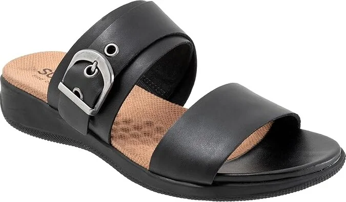 SoftWalk Toki Women's Sandals Black : 8 WW (EE), Leather