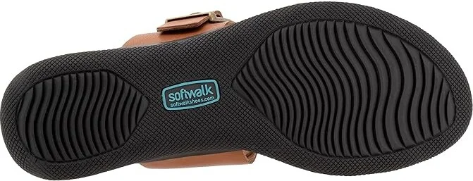SoftWalk Toki Women's Sandals Luggage : 6 W (D), Leather - Image 3