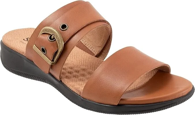 SoftWalk Toki Women's Sandals Luggage : 6 W (D), Leather