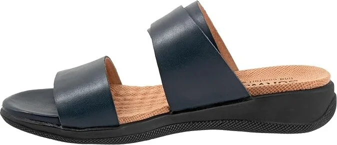 SoftWalk Toki Women's Sandals Navy : 7.5 WW (EE), Leather - Image 4