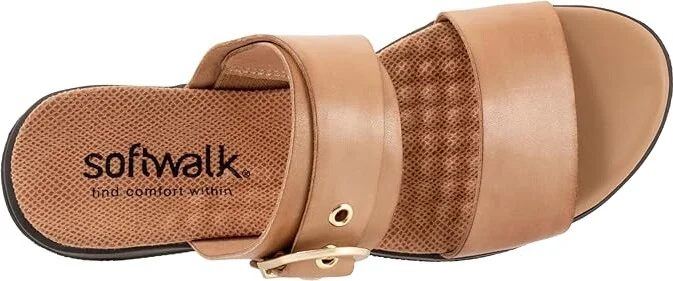 SoftWalk Toki Women's Sandals Tan : 10.5 W (D), Leather - Image 2