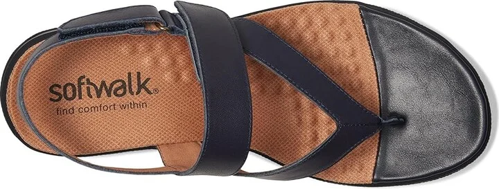 SoftWalk Tracy Women's Sandals Navy : 10 M (B), Leather - Image 2