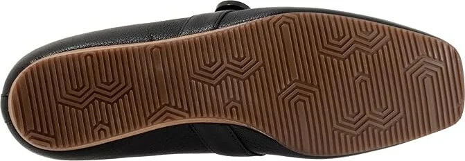SoftWalk Valdivia Women's Flat Shoes Black : 12 M (B), Leather/Polyester/Rubber - Image 3