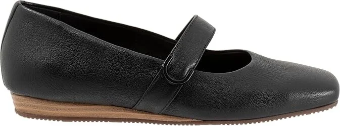 SoftWalk Valdivia Women's Flat Shoes Black : 12 M (B), Leather/Polyester/Rubber - Image 7