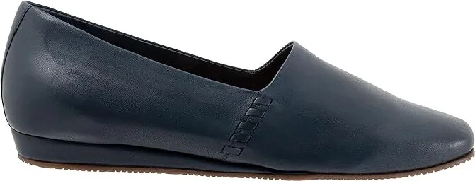 SoftWalk Vale Women's Flat Shoes Navy : 9.5 W (D), Leather - Image 7