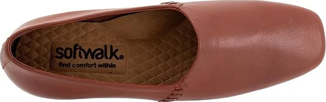 SoftWalk Vale Women's Flat Shoes Rust : 10.5 N (AA), Leather - Image 2