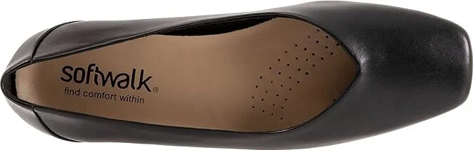 SoftWalk Vellore Women's Shoes Black : 8.5 WW (EE), Nappa - Image 2