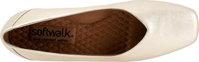 SoftWalk Vellore Women's Shoes Champagn Met : 9.5 M (B), Nappa - Image 2