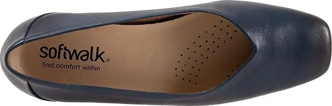 SoftWalk Vellore Women's Shoes Navy : 9.5 WW (EE), Nappa - Image 2