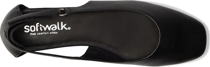 SoftWalk Venice Women's Flat Shoes Black : 8.5 M (B), Leather - Image 2