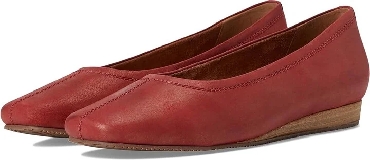 SoftWalk Vera Cruz Women's Flat Shoes Dark Red Pearl : 6.5 W (D), Leather