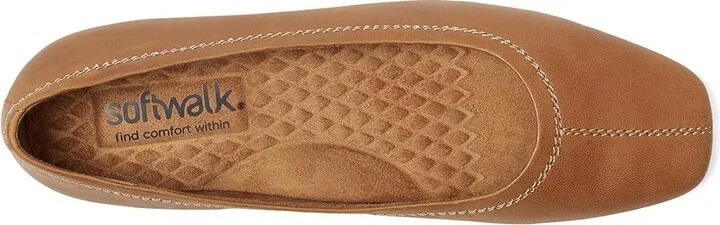 SoftWalk Vera Cruz Women's Flat Shoes Tan Pearl : 8 N (A), Leather - Image 2