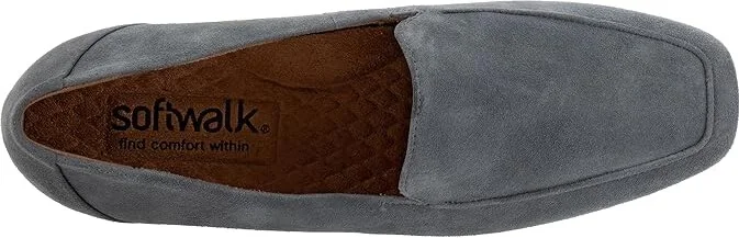 SoftWalk Vista Women's Flat Shoes Smoke Suede : 10 W (D), Nubuck - Image 2