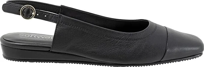 SoftWalk Vittoria Women's Flat Shoes Black : 10.5 WW (EE), Leather - Image 7
