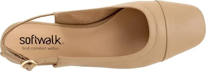 SoftWalk Vittoria Women's Flat Shoes Nude : 8 N (AA), Leather - Image 2