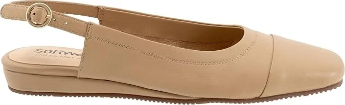 SoftWalk Vittoria Women's Flat Shoes Nude : 8 N (AA), Leather - Image 6