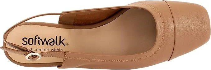 SoftWalk Vittoria Women's Flat Shoes Tan : 9 M (B), Leather - Image 2
