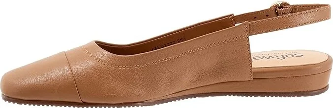 SoftWalk Vittoria Women's Flat Shoes Tan : 9 M (B), Leather - Image 6