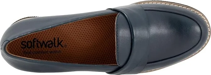 SoftWalk Walsh Women's Flat Shoes Navy : 9 N (AA) - Image 2