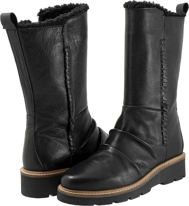 SoftWalk Warner Women's Boots Black : 8.5 N (AA), Leather/Suede
