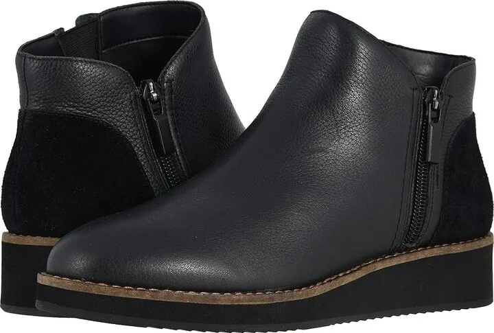 SoftWalk Wesley Women's Boots Black : 7.5 N (AA), Leather/Suede