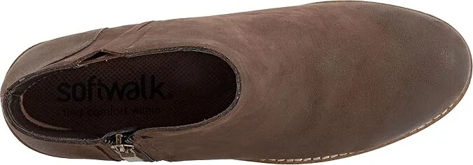 SoftWalk Wesley Women's Boots Dark Brown Nubuck : 9 W (D), Leather - Image 2