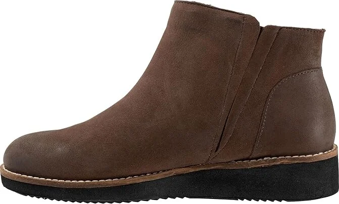 SoftWalk Wesley Women's Boots Dark Brown Nubuck : 9 W (D), Leather - Image 6