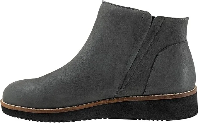 SoftWalk Wesley Women's Boots Smoke Nubuck : 6 W (D), Leather - Image 6