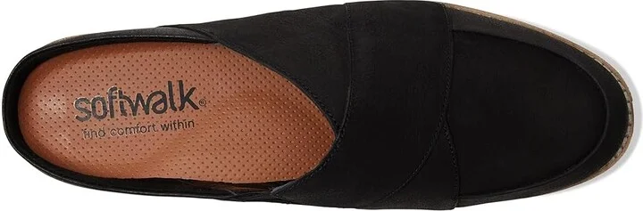 SoftWalk Wessex Women's Flat Shoes Black Nubuck : 5 M (B), Leather - Image 2