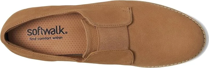 SoftWalk Wexford Women's Flat Shoes Luggage Nubuck : 6.5 M (B), Leather - Image 2